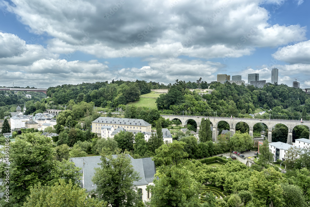 Panoramic Image of the Train Bridge and the Surrounding Area of