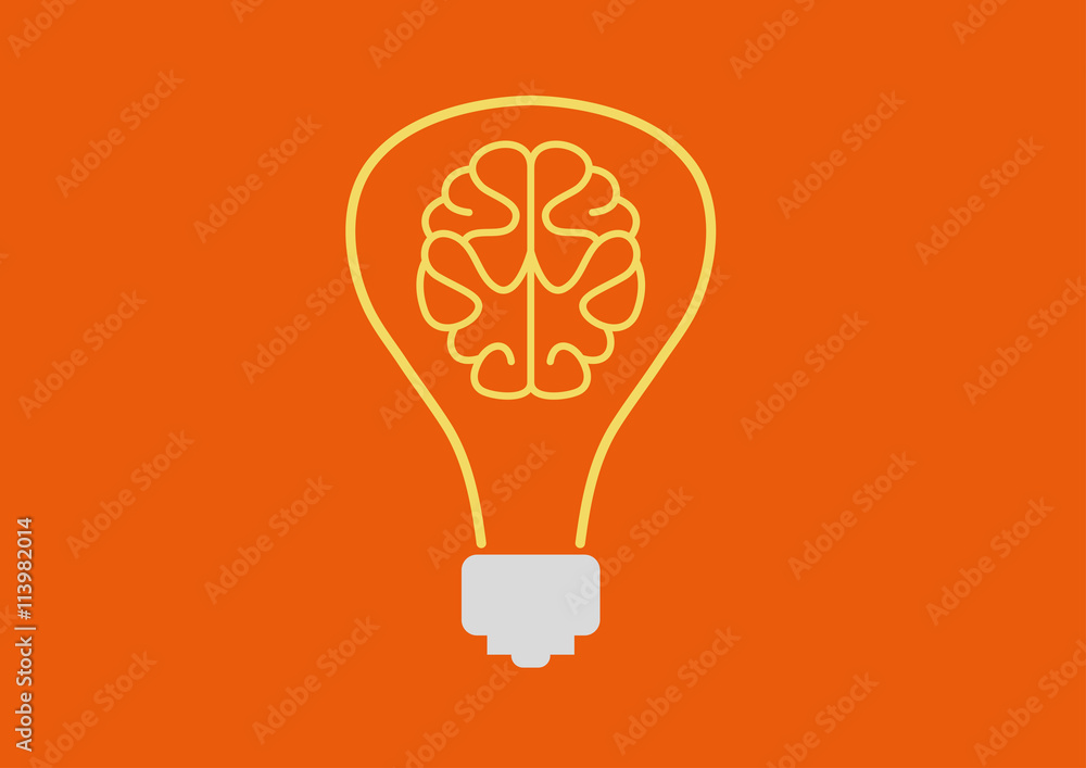 light bulb with brain as symbol for innovation light bulb with brain as symbol for innovation