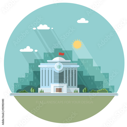 City landscape. municipal building, City Hall, the Government, t