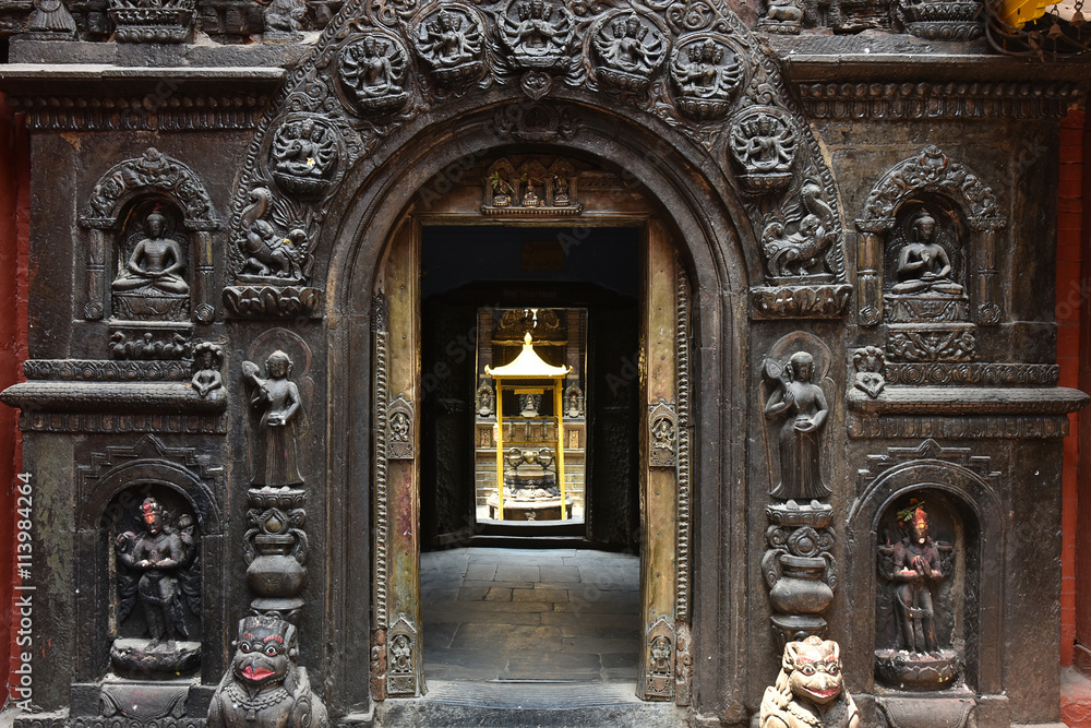 Entrance to the golden temple
Kwa Bahal, Patan, Kathmandu, Nepal