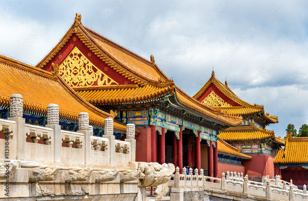 Fototapeta premium Gate of Supreme Harmony in the Forbidden City - Beijing
