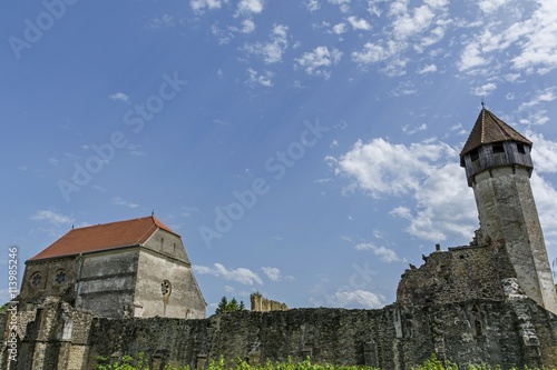 Fotografie Ruins of medieval cistercian abbey in Transylvania, founded in 1202