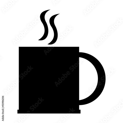 hot cup silhouette , vector illustration