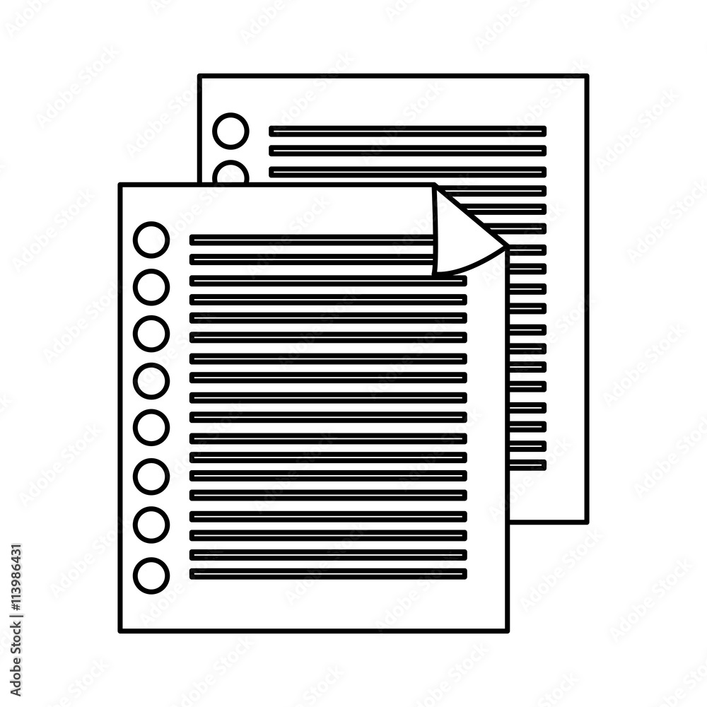 lined paper document , vector illustration lined paper document , vector illustration