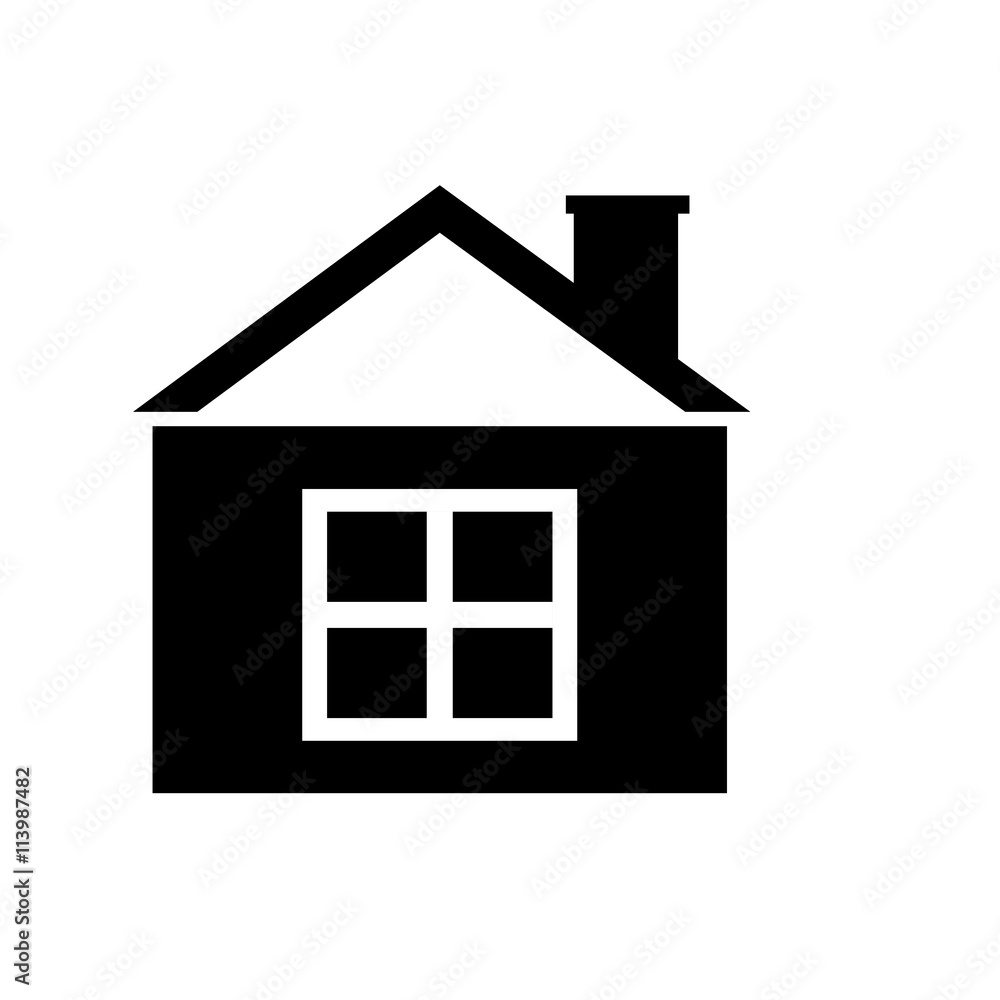 black house with white windows,vector graphic black house with white windows,vector graphic