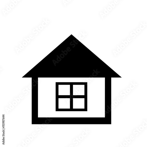 black house with windows,vector graphic © Gstudio