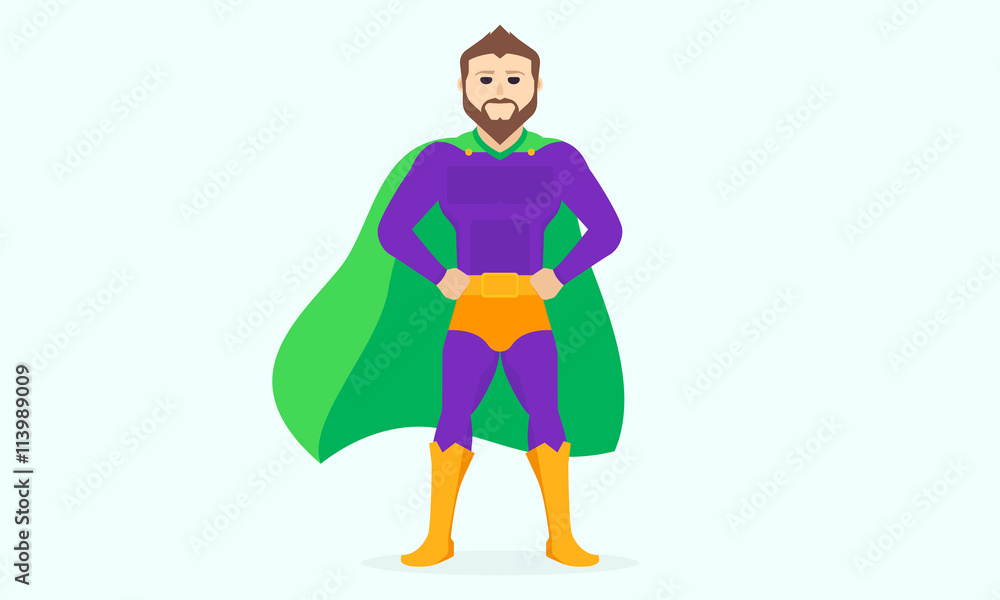 Illustration superman. Vector Superhero Stock Vector | Adobe Stock
