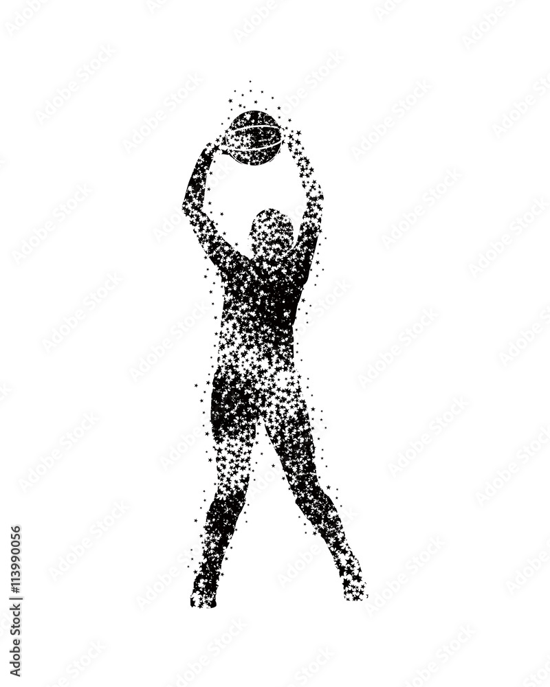 vector basketball players in silhouettes vector basketball players in silhouettes