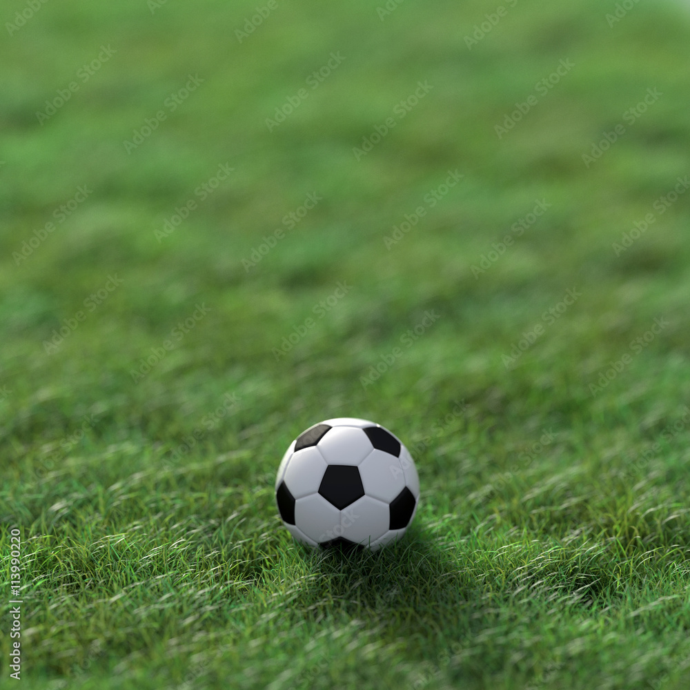 Fototapeta premium Soccer sport background, 3d rendering