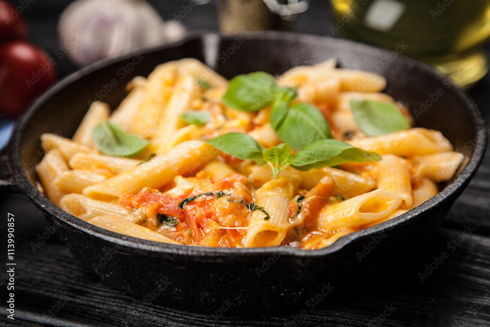 Traditional penne pasta Traditional penne pasta