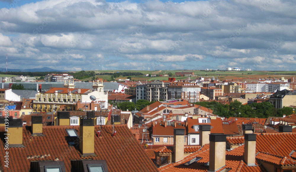 Panorámica de la Ciudad de Burgos, España.