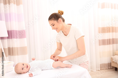 Mother and her little baby ...