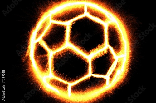 Soccer ball on fire