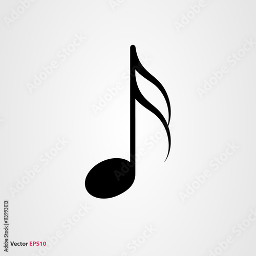 Music note vector icon photo