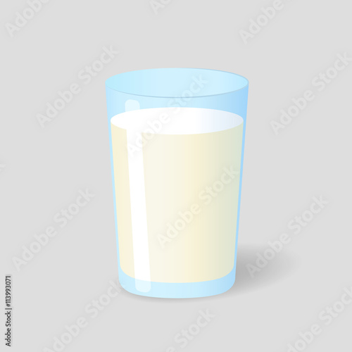 Glass of milk vector illustration photo