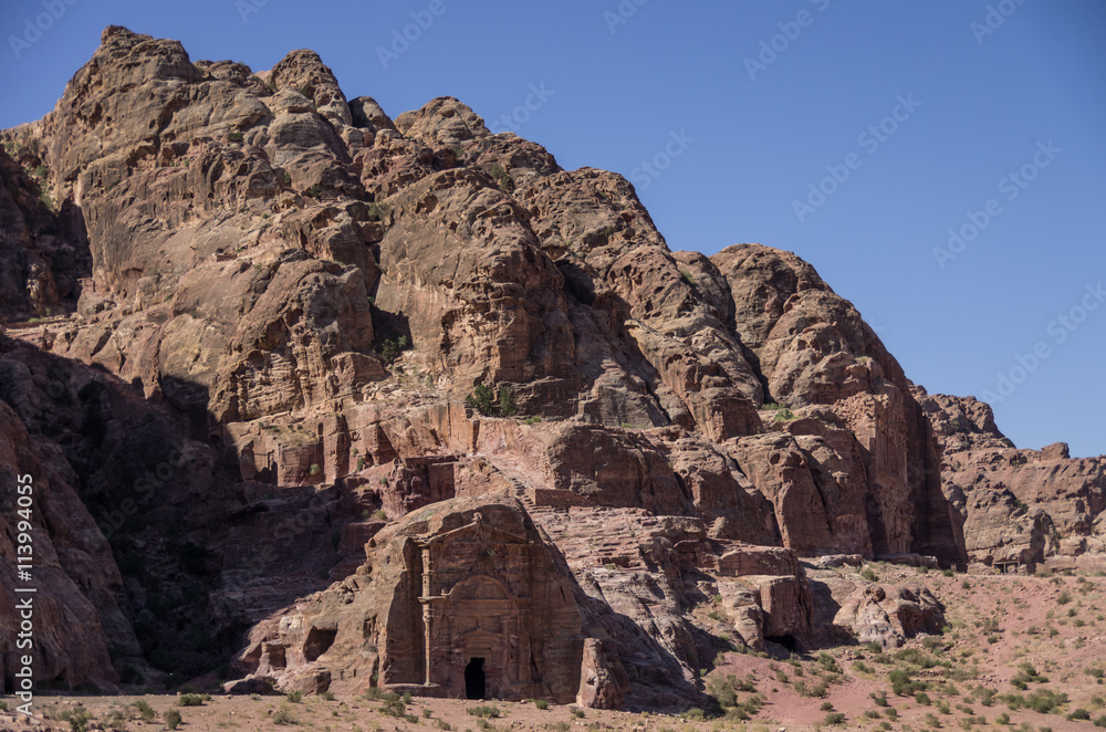 Ancient tomb of Sextius Florentinus in Petra, Jordan