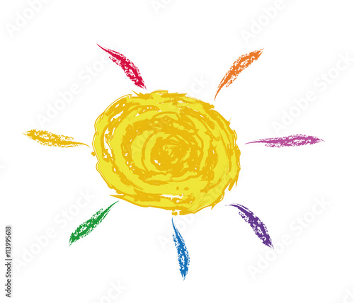 Soleil - plage - couleur - été - détente - pinceau