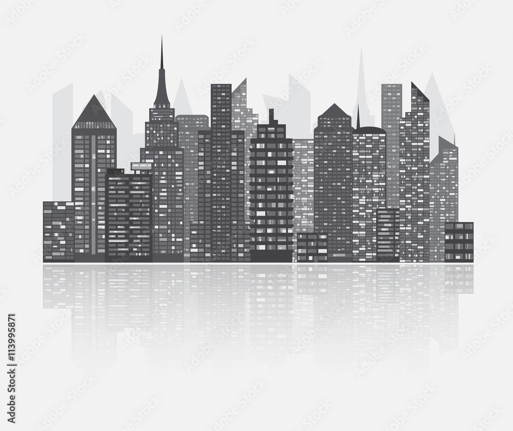 Fototapeta premium City skyscraper view