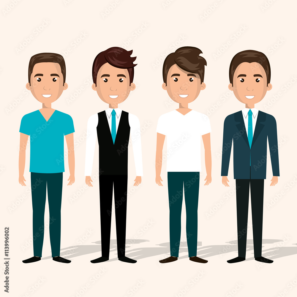 happy young people design, vector illustration eps10 graphic 