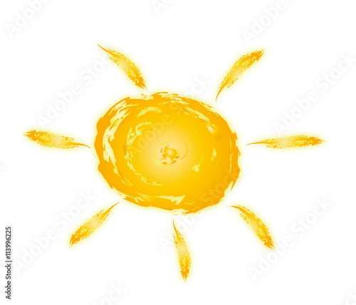 Soleil - plage - couleur - été - détente - pinceau