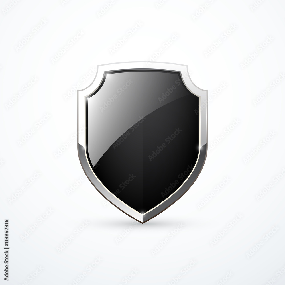 Vector black shield Vector black shield