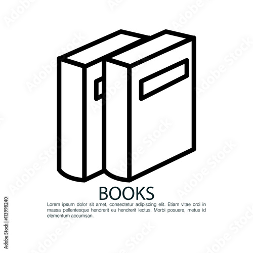 books isolated design, vector illustration eps10 graphic 