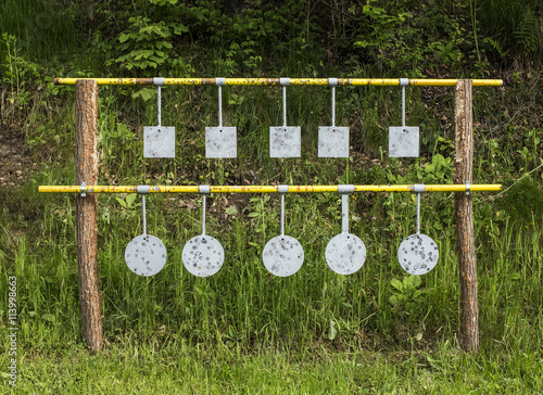 Ten metal targets photo