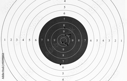 Used paper target photo