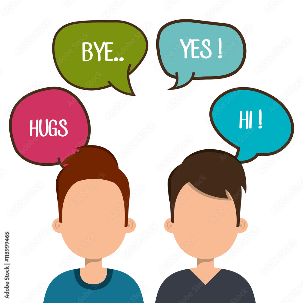 people talking design, vector illustration eps10 graphic 