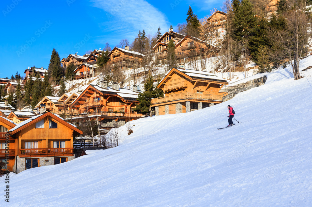 Chalet on the slopes of the valley Meribel. Ski Resort Meribel 