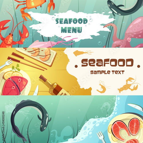 Seafood Menu Banners