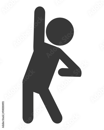 silhouette of person stretching