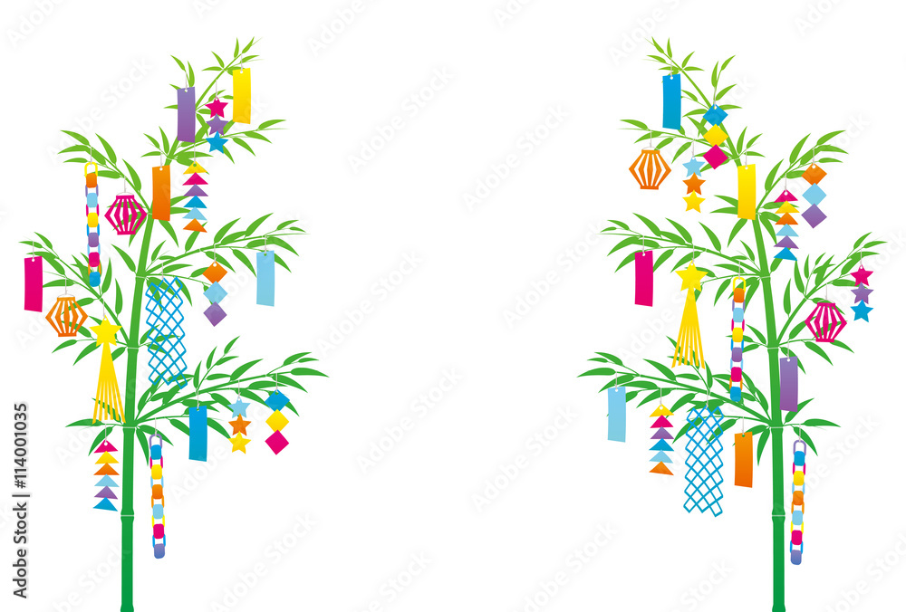 七夕 カード イラスト 背景 Stock Vector Adobe Stock