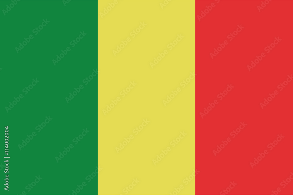 Fototapeta premium Mali flag official right proportions, vector illustration