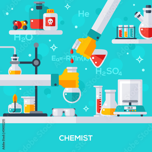 concept of chemist workplace.