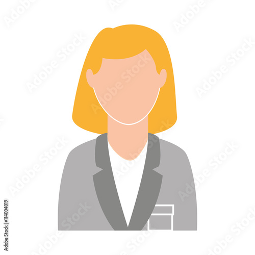 businesswoman avatar isolated icon design