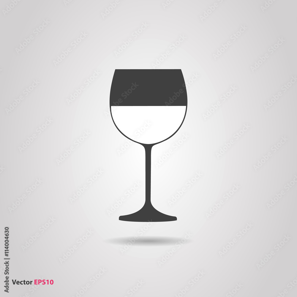 Glass of white chardonnay wine silhouette icon Glass of white chardonnay wine silhouette icon