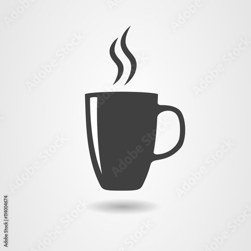 Aroma tea cup vector icon