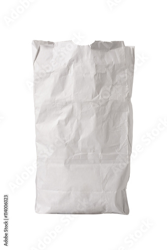 White Paper Bag Upright