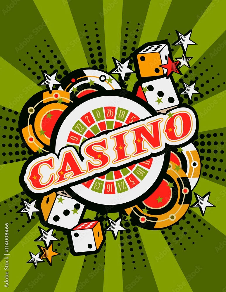 Fototapeta premium Casino background poster print