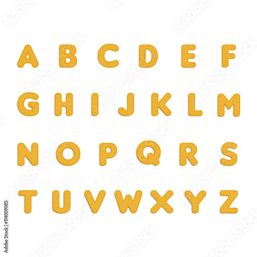 Dotted cookies alphabet