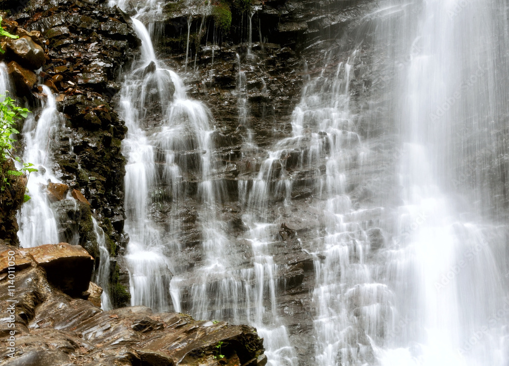 Amazing waterfall in Carpathian mountains Amazing waterfall in Carpathian mountains