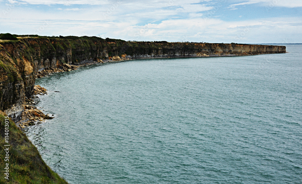 Obraz premium Pointe du Hoc, Normandía, Francia, Segunda Guerra Mundial