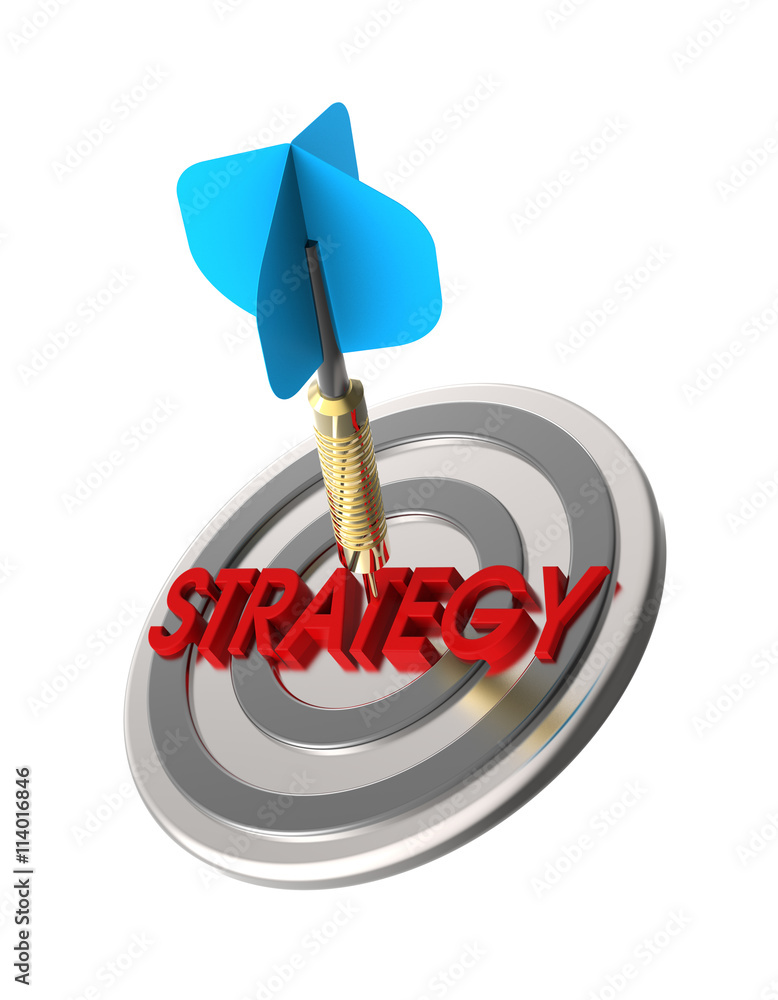 Dart hitting target. Strategy concept. 3D illustration. Dart hitting target. Strategy concept. 3D illustration.