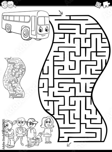 maze or labyrinth for coloring