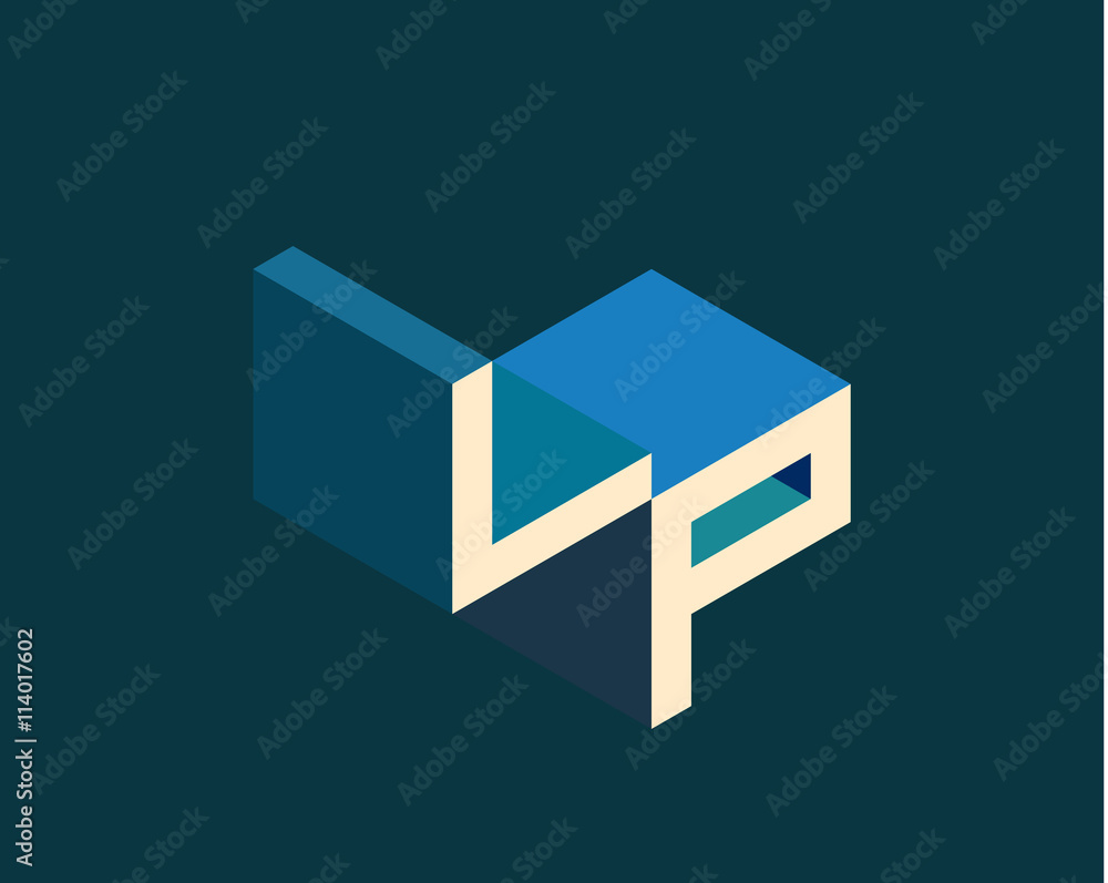 LP isometric 3D letter logo. three-dimensional stock vector alphabet font typography design. LP isometric 3D letter logo. three-dimensional stock vector alphabet font typography design.