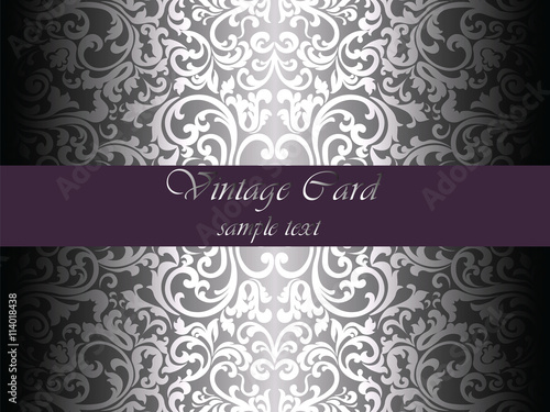 Vintage Lace ornament pattern on shinny background. White color. Vector