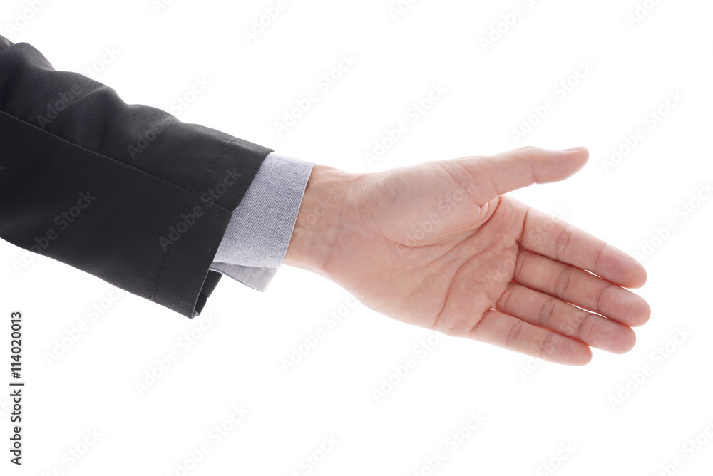 Business giving hand
