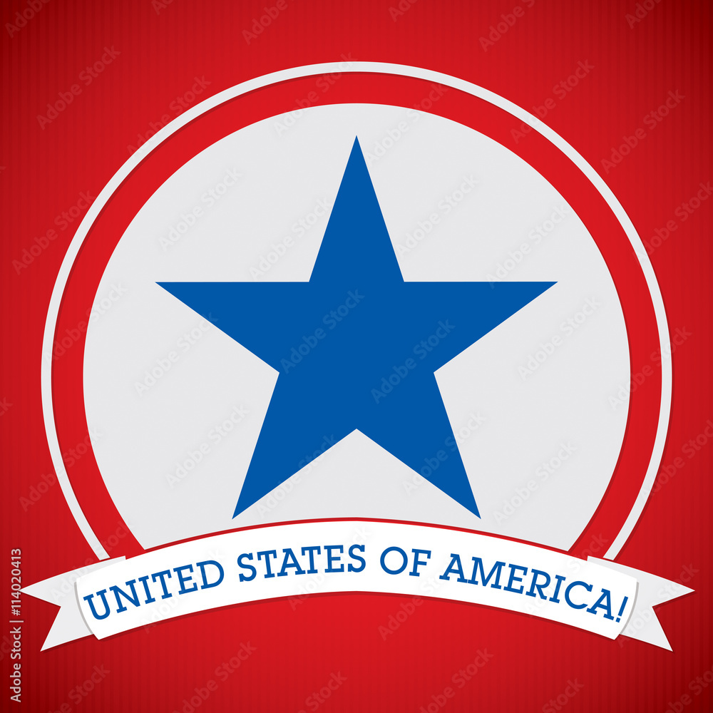 4th of July circle label card in vector format. 4th of July circle label card in vector format.