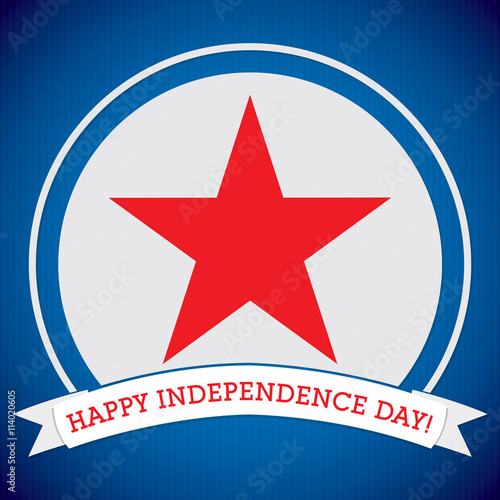 4th of July circle label card in vector format.